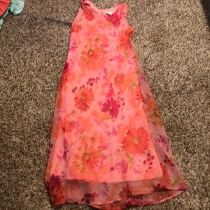 Pink floral dress